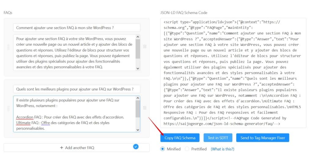 Copier le Code JSON-LD