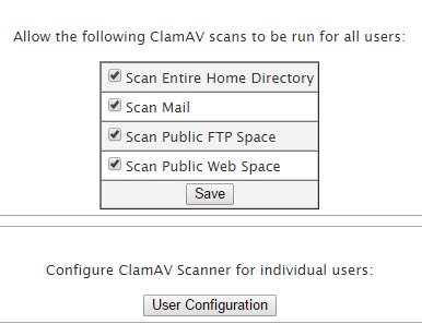 Configuration ClamAV dans WHM